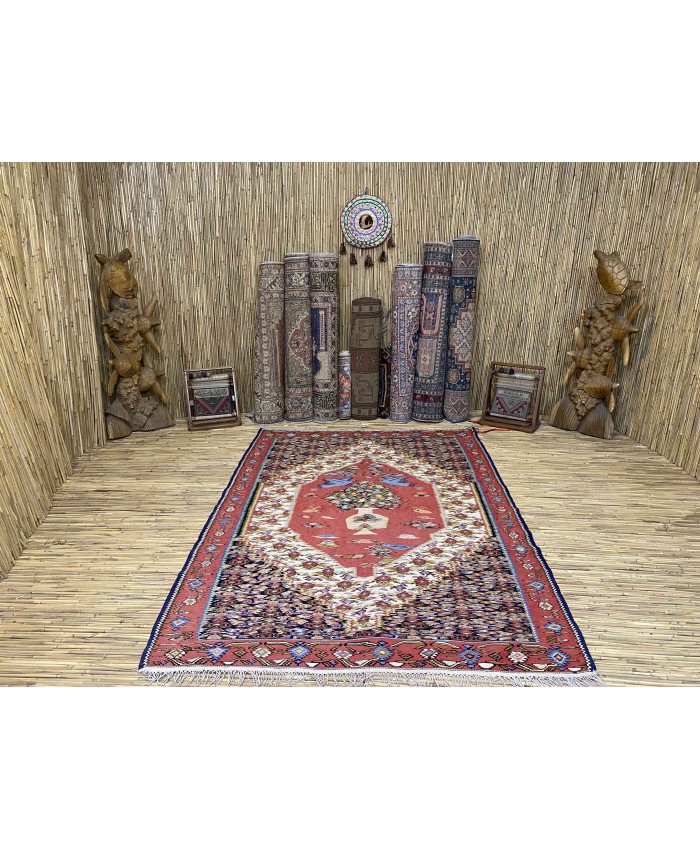 Handmade Hakkari Sine Original Wool On Cotton Kilim – FREE SHIPPING..!